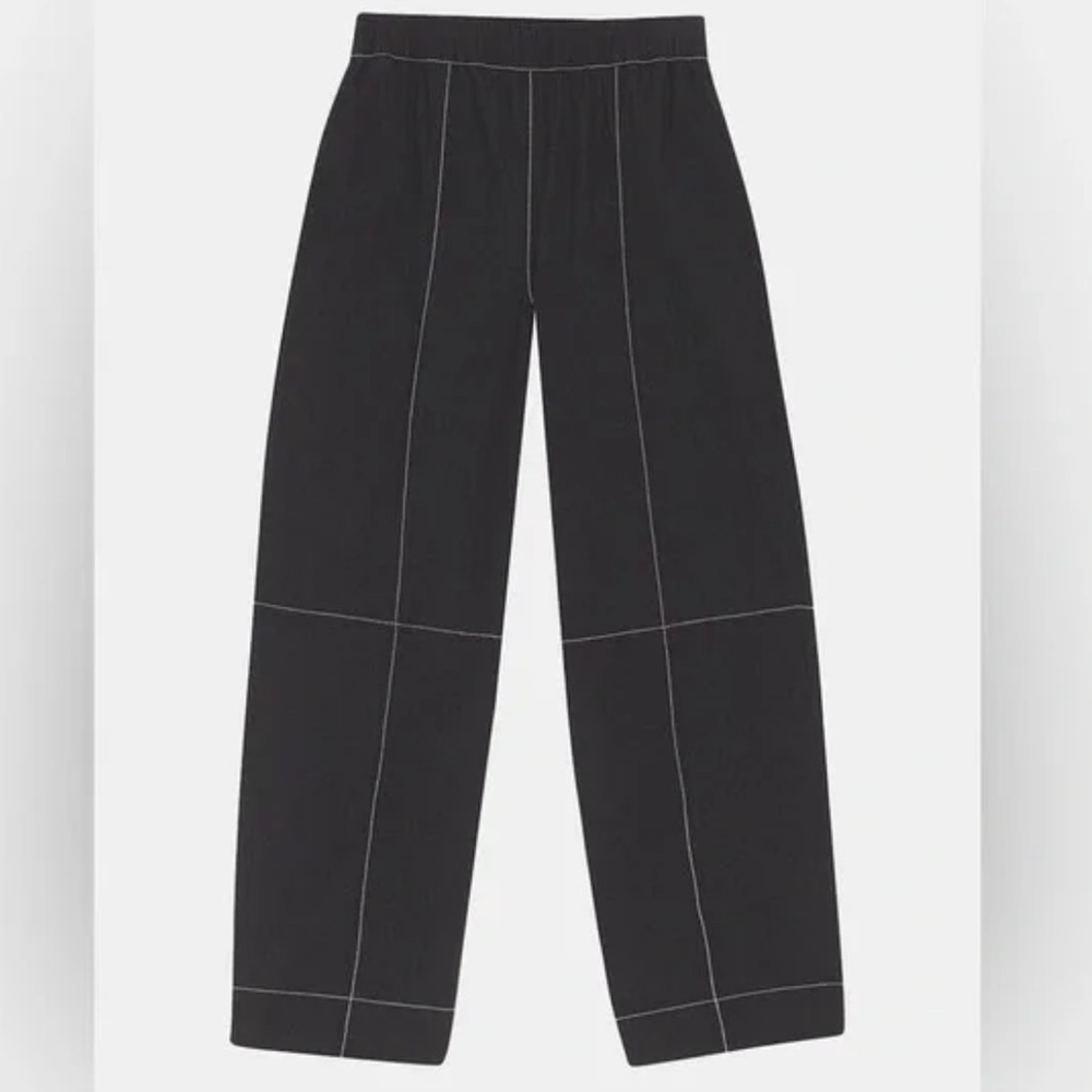 GANNI | Black elasticated Curve trousers - Picture 4 of 5